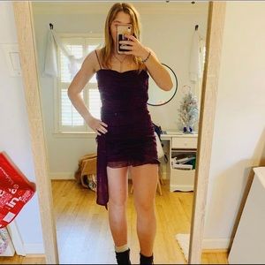 purple mini dress